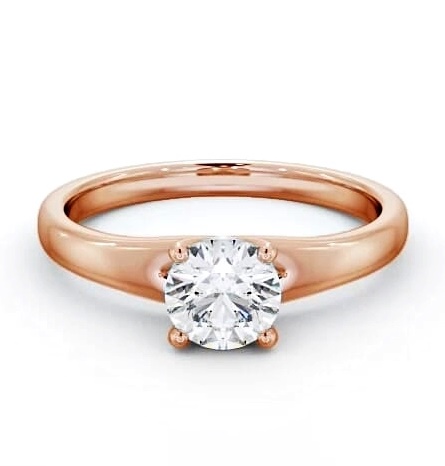 Round Diamond Split Band Engagement Ring 18K Rose Gold Solitaire ENRD115_RG_THUMB2 