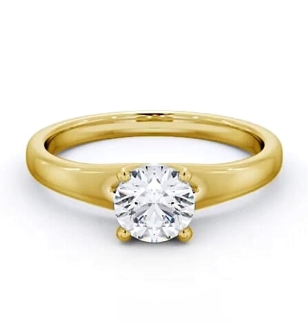 Round Diamond Split Band Engagement Ring 18K Yellow Gold Solitaire ENRD115_YG_THUMB2 