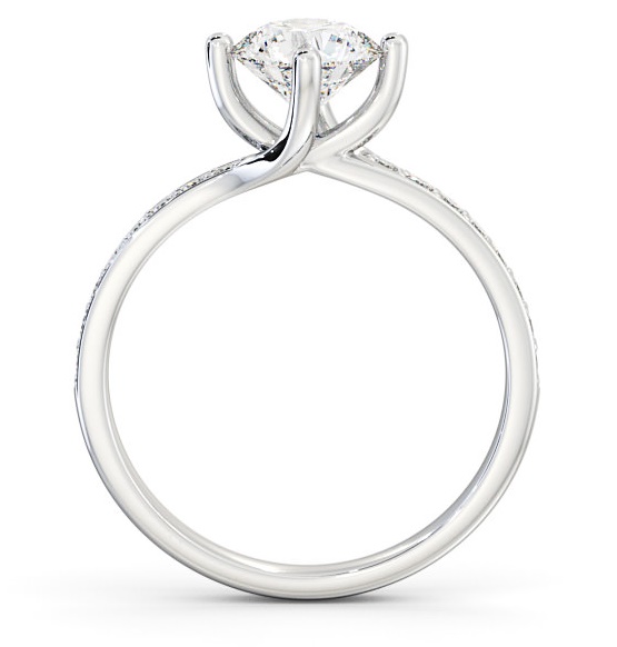 Round Diamond Sweeping Prongs Engagement Ring Platinum Solitaire ENRD119_WG_THUMB1 