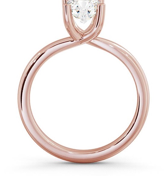 Round Diamond Slender Engagement Ring 18K Rose Gold Solitaire ENRD11_RG_THUMB1 