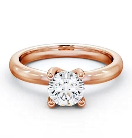 Round Diamond Slender Engagement Ring 9K Rose Gold Solitaire ENRD11_RG_THUMB2 