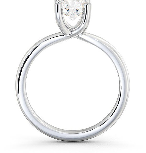 Round Diamond Slender Engagement Ring Platinum Solitaire ENRD11_WG_THUMB1 