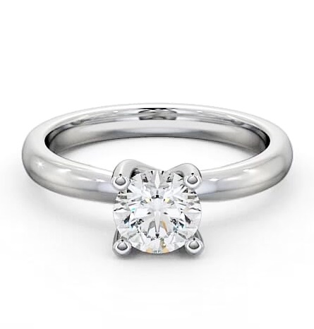 Round Diamond Slender Engagement Ring 9K White Gold Solitaire ENRD11_WG_THUMB2 