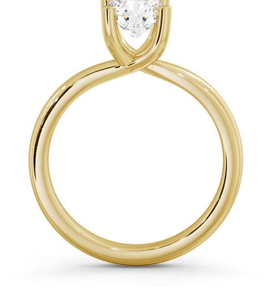 Round Diamond Slender Engagement Ring 9K Yellow Gold Solitaire ENRD11_YG_THUMB1 