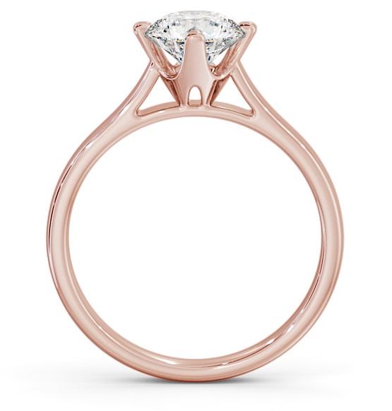 Round Diamond 4 Prong Engagement Ring 9K Rose Gold Solitaire ENRD120_RG_THUMB1 