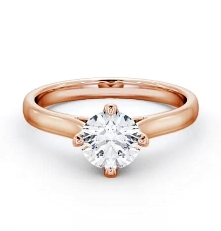 Round Diamond 4 Prong Engagement Ring 18K Rose Gold Solitaire ENRD120_RG_THUMB2 