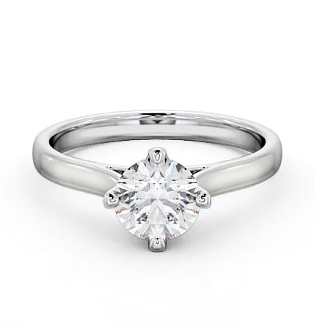 Round Diamond 4 Prong Engagement Ring 9K White Gold Solitaire ENRD120_WG_THUMB2 