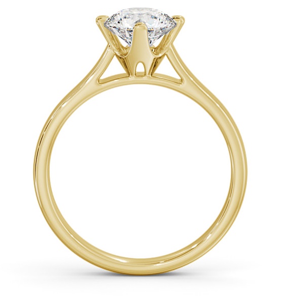 Round Diamond 4 Prong Engagement Ring 9K Yellow Gold Solitaire ENRD120_YG_THUMB1 