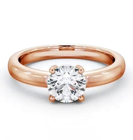 Round Diamond Low Setting Engagement Ring 18K Rose Gold Solitaire ENRD124_RG_THUMB2 