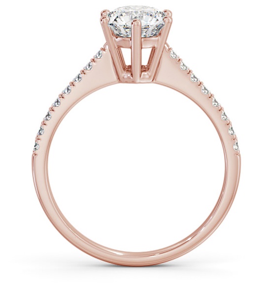 Round Diamond 6 Prong Engagement Ring 9K Rose Gold Solitaire ENRD127S_RG_THUMB1 