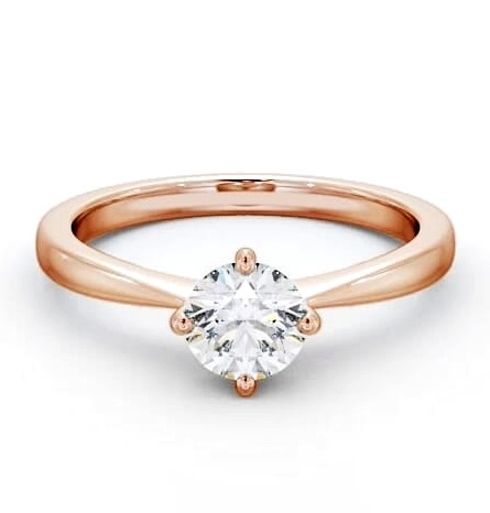 Round Diamond Rotated Head Engagement Ring 18K Rose Gold Solitaire ENRD128_RG_THUMB2 