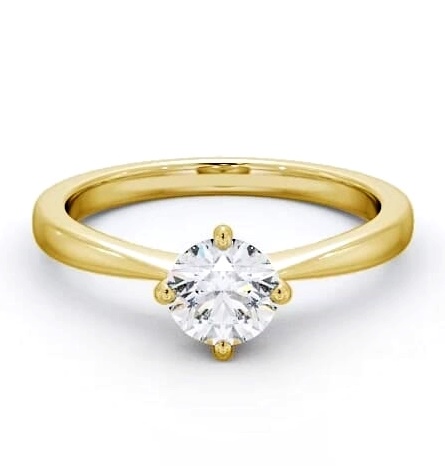 Round Diamond Rotated Head Engagement Ring 9K Yellow Gold Solitaire ENRD128_YG_THUMB2 