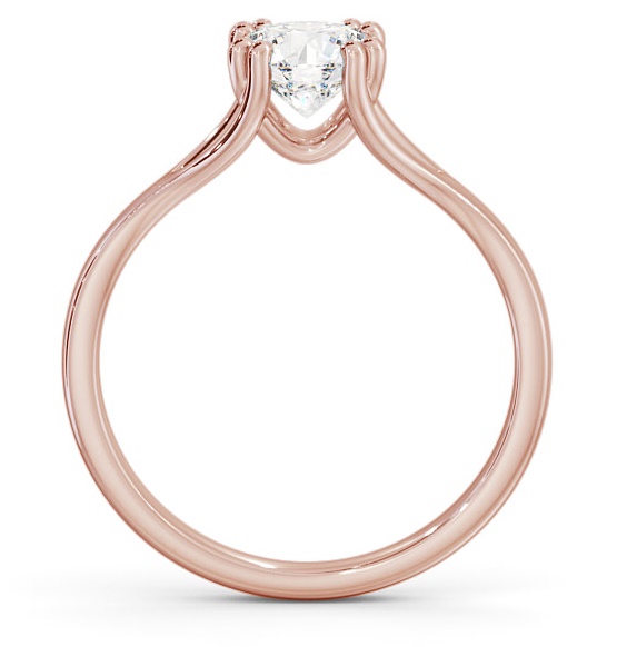 Round Diamond Split Band Engagement Ring 18K Rose Gold Solitaire ENRD135_RG_THUMB1 