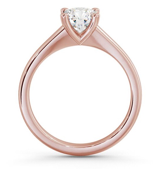 Round Diamond Low Set Engagement Ring 9K Rose Gold Solitaire ENRD13_RG_THUMB1 