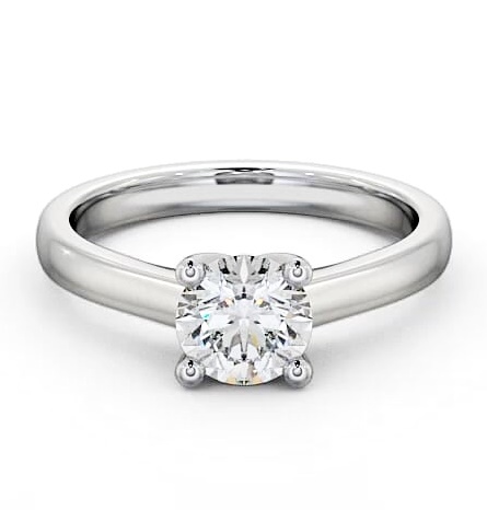 Round Diamond Low Set Engagement Ring Platinum Solitaire ENRD13_WG_THUMB2 