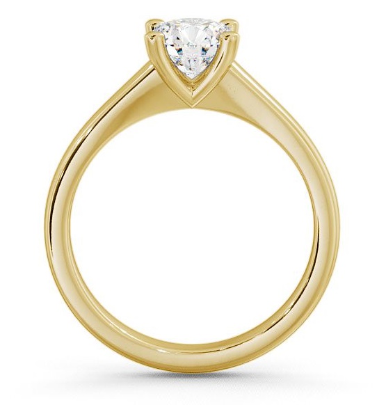 Round Diamond Low Set Engagement Ring 18K Yellow Gold Solitaire ENRD13_YG_THUMB1 