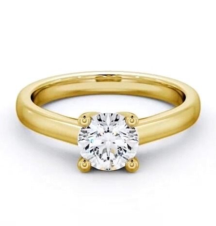 Round Diamond Low Set Engagement Ring 9K Yellow Gold Solitaire ENRD13_YG_THUMB2 