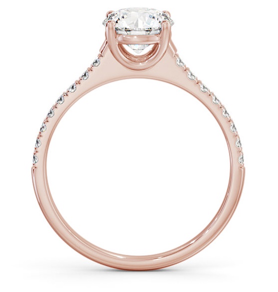 Round Diamond Basket Setting Engagement Ring 9K Rose Gold Solitaire ENRD142S_RG_THUMB1 