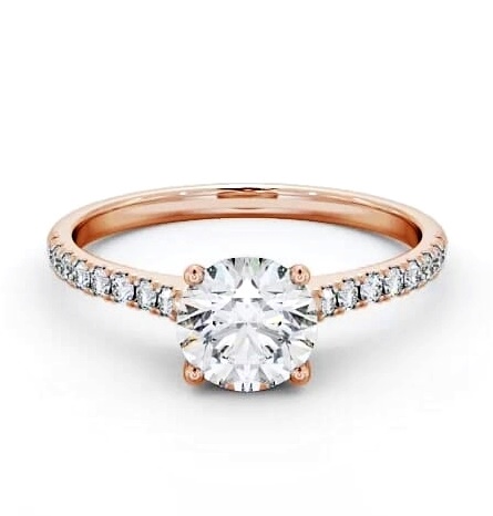 Round Diamond Basket Setting Engagement Ring 9K Rose Gold Solitaire ENRD142S_RG_THUMB2 