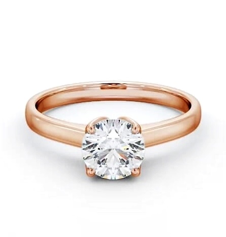 Round Diamond Open Prong Design Ring 18K Rose Gold Solitaire ENRD144_RG_THUMB2 