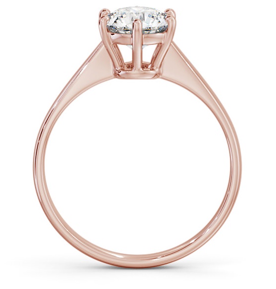 Round Diamond Classic 6 Prong Engagement Ring 18K Rose Gold Solitaire ENRD146_RG_THUMB1 