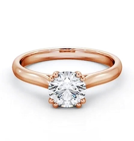 Round Diamond 8 Prong Engagement Ring 9K Rose Gold Solitaire ENRD148_RG_THUMB2 