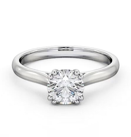 Round Diamond 8 Prong Engagement Ring Platinum Solitaire ENRD148_WG_THUMB2 