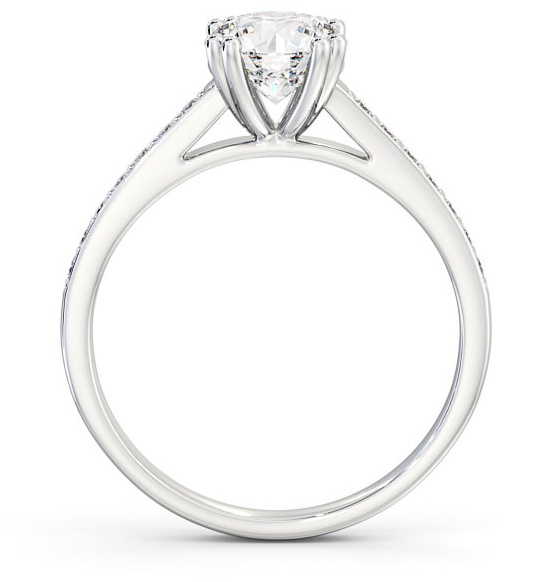 Round Diamond 8 Prong Engagement Ring Platinum Solitaire with Channel ENRD148S_WG_THUMB1 