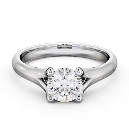 Round Diamond Split Band Engagement Ring Palladium Solitaire ENRD14_WG_THUMB2 