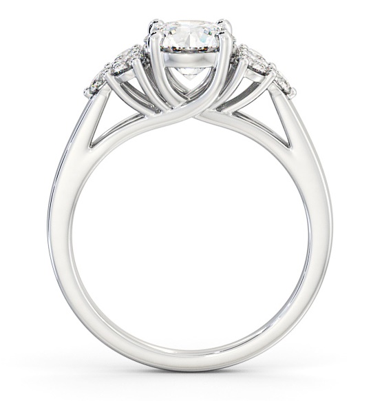 Round Diamond Majestic Style Engagement Ring 9K White Gold Solitaire ENRD151S_WG_THUMB1 