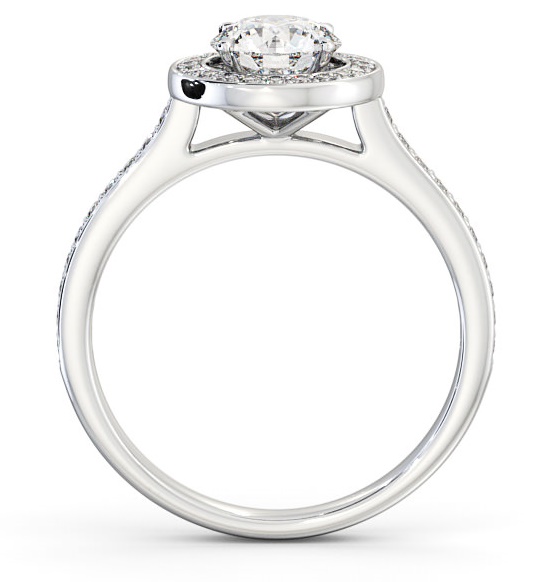 Halo Round Diamond Traditional Engagement Ring Platinum ENRD157_WG_THUMB1 