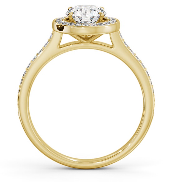 Halo Round Diamond Traditional Engagement Ring 9K Yellow Gold ENRD157_YG_THUMB1 