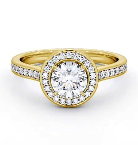 Halo Round Diamond Traditional Engagement Ring 18K Yellow Gold ENRD157_YG_THUMB2 