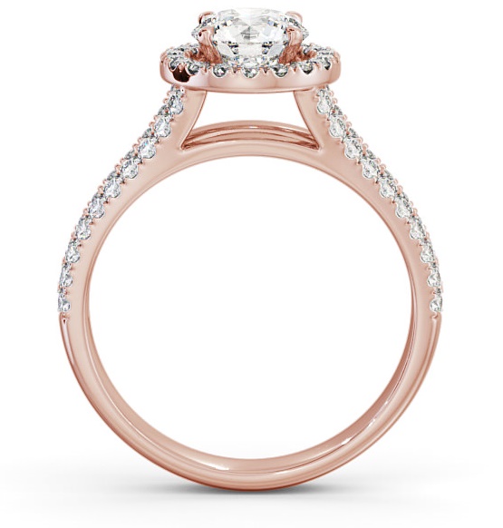 Halo Round Diamond Split Band Engagement Ring 18K Rose Gold ENRD158_RG_THUMB1 