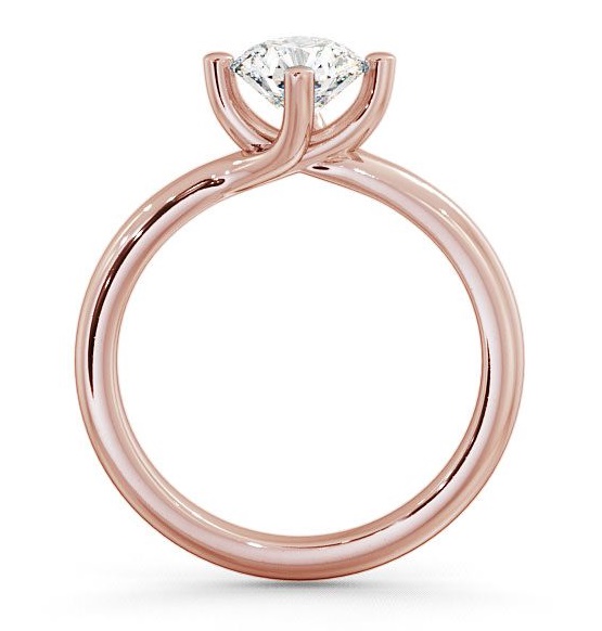 Round Diamond Rotated Head Engagement Ring 9K Rose Gold Solitaire ENRD15_RG_THUMB1 