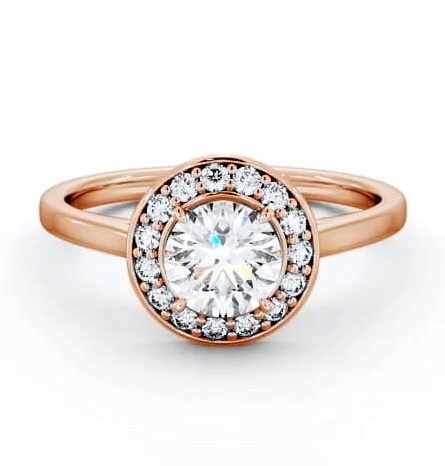 Halo Round Diamond 4 Prong Engagement Ring 9K Rose Gold ENRD164_RG_THUMB2 