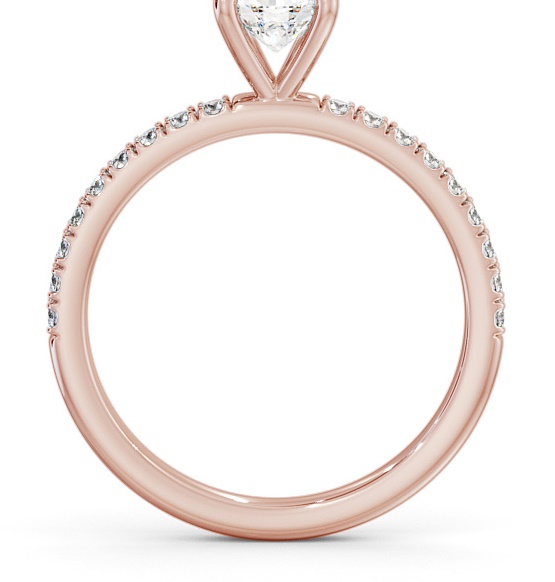 Round Diamond Sleek Engagement Ring 18K Rose Gold Solitaire ENRD167S_RG_THUMB1 