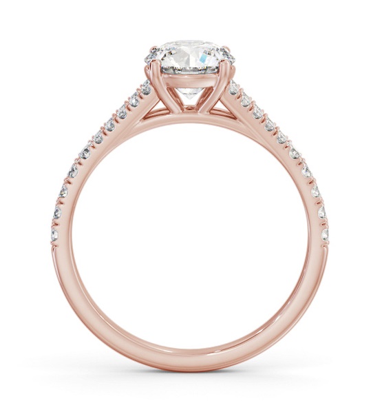 Round Diamond Split Band Engagement Ring 18K Rose Gold Solitaire ENRD169S_RG_THUMB1 