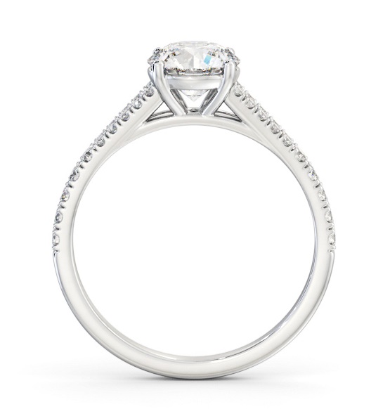 Round Diamond Split Band Engagement Ring Platinum Solitaire ENRD169S_WG_THUMB1 