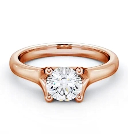 Round Diamond Split Band Engagement Ring 18K Rose Gold Solitaire ENRD16_RG_THUMB2 