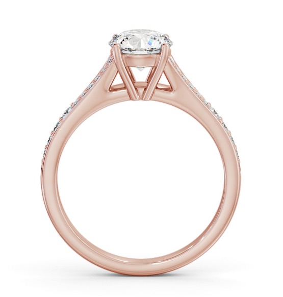 Round Diamond Split Channel Engagement Ring 9K Rose Gold Solitaire ENRD170S_RG_THUMB1 