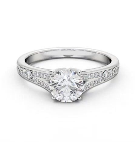 Round Diamond Split Channel Engagement Ring 18K White Gold Solitaire ENRD170S_WG_THUMB2 