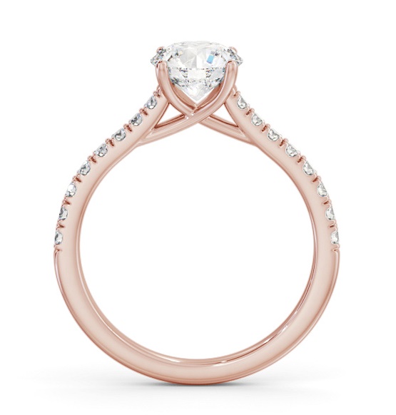 Round Diamond Trellis Design Engagement Ring 18K Rose Gold Solitaire ENRD171S_RG_THUMB1 