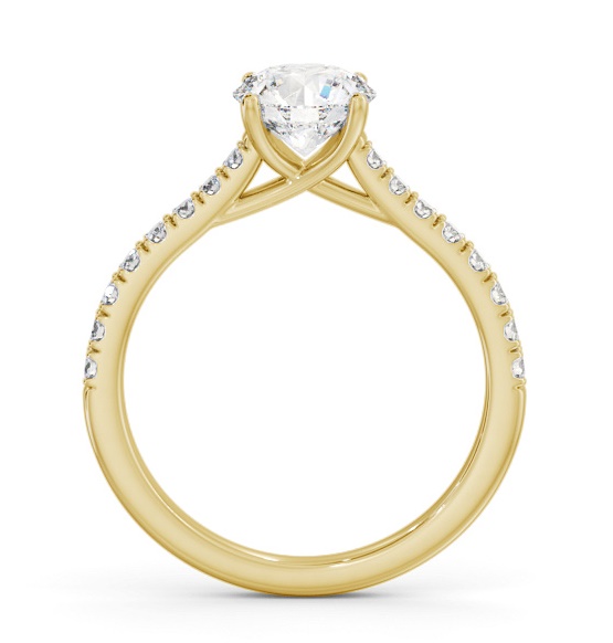 Round Diamond Trellis Design Engagement Ring 9K Yellow Gold Solitaire ENRD171S_YG_THUMB1 