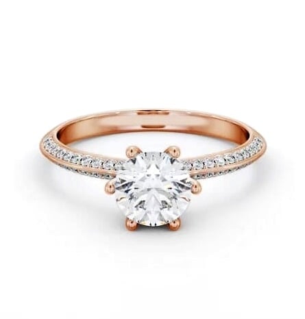 Round Diamond Knife Edge Engagement Ring 9K Rose Gold Solitaire ENRD172S_RG_THUMB2 