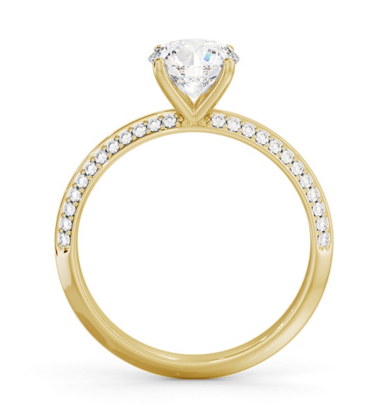 Round Diamond Knife Edge Engagement Ring 9K Yellow Gold Solitaire ENRD173S_YG_THUMB1 