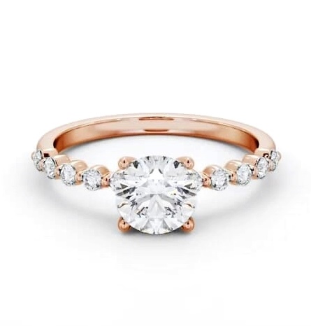 Round Diamond Engagement Ring 9K Rose Gold Solitaire with Tension ENRD174S_RG_THUMB1