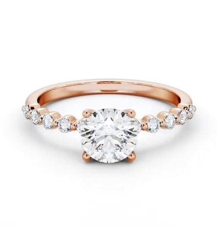 Round Diamond Engagement Ring 18K Rose Gold Solitaire with Tension ENRD174S_RG_THUMB2 