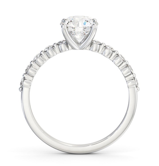 Round Diamond Engagement Ring 9K White Gold Solitaire with Tension ENRD174S_WG_THUMB1 