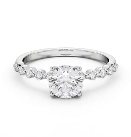 Round Diamond Engagement Ring Platinum Solitaire with Tension ENRD174S_WG_THUMB2 